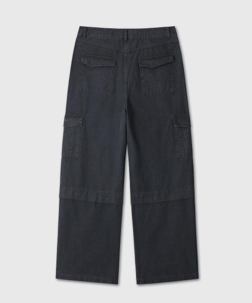 COTTON CARGO PANTS (BLACK)