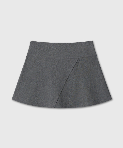 FLARE SHORT SKIRT (GRAY)