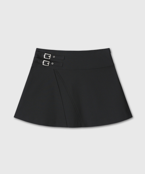 FLARE SHORT SKIRT (BLACK)
