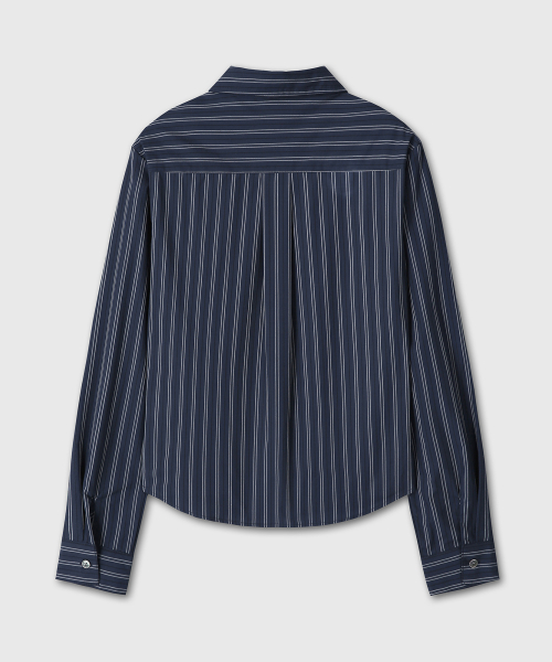BASIC SLIM FIT SHIRTS (NAVY)