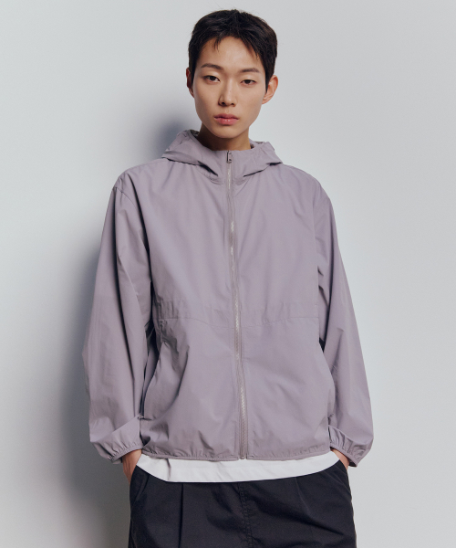 Hood Lightweight Semi-Overfit Windbreaker - 3color