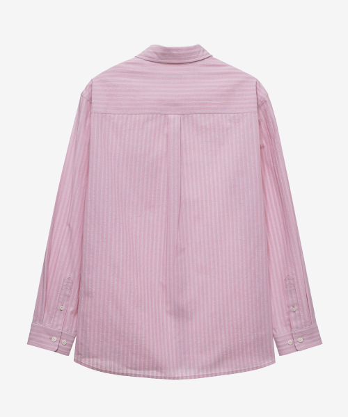 Cotton 100%Circerlike Stripe Oversized Fit Shirt - 3color