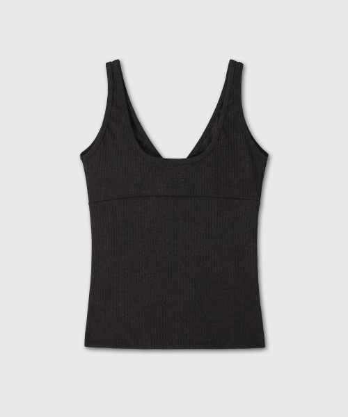 ANGORA V NECK SLEEVELESS (BLACK)