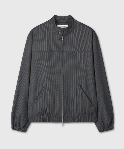 STRIPE SET-UP JACKET (CHARCOAL)