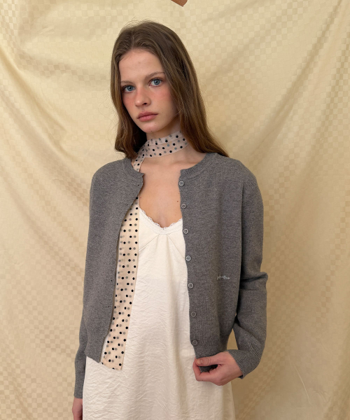 Post round cardigan - Gray