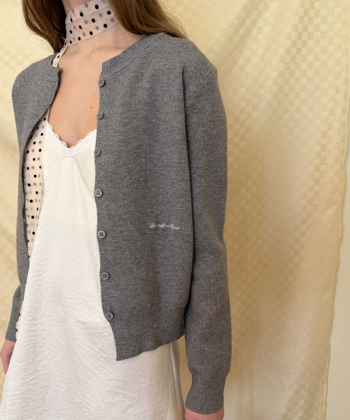 Post round cardigan - Gray