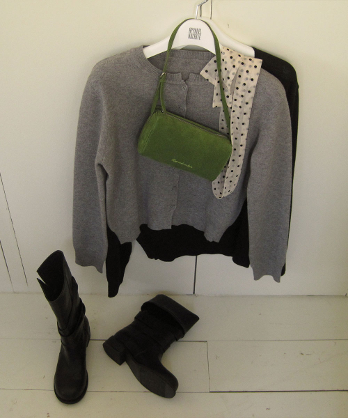 Post round cardigan - Gray