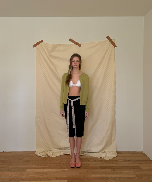 Post round cardigan - Olive
