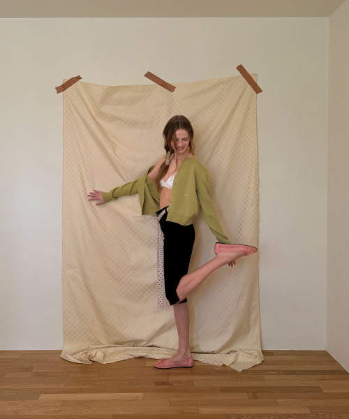 Post round cardigan - Olive