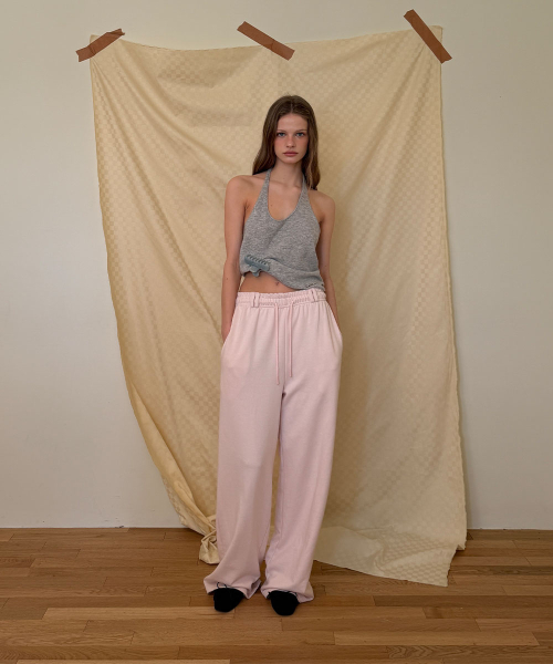 Hay wool halter layered sleeveless - Gray