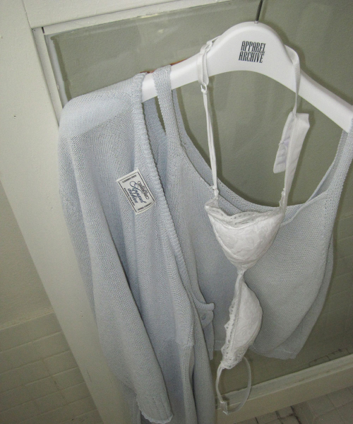 Dolly sleeveless cardigan set - Skyblue
