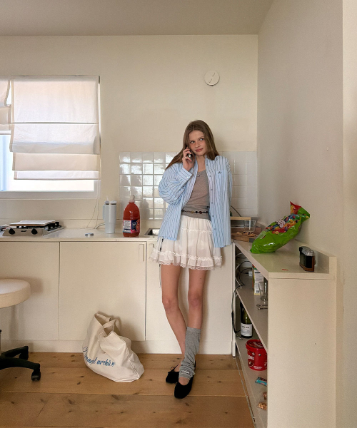 Colon stripe shirts - Skyblue