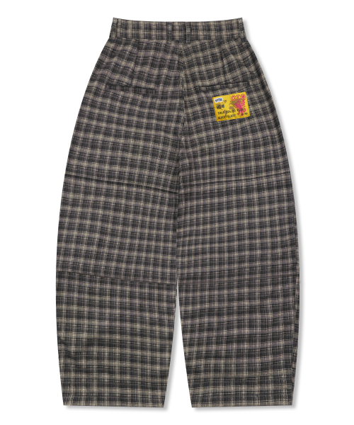 GP181 로프타이 체크 라운지 팬츠 (BROWN)