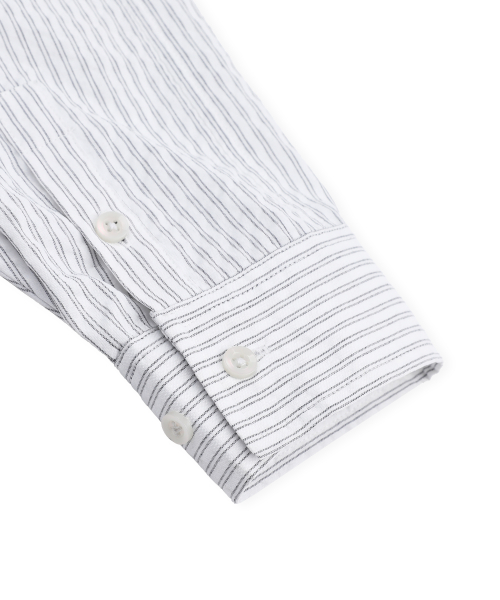 GS016 스터드 포인트 크롭 긴팔 셔츠 (WHITE)