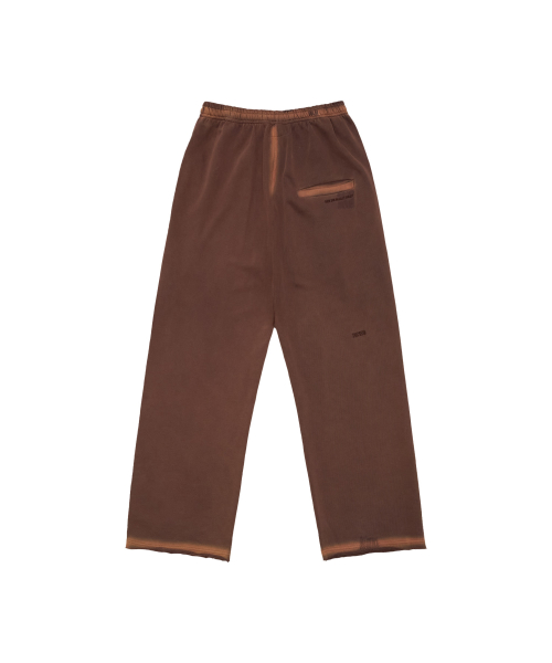 Tuewid classic embroidery sweatpants in raw edge lounge fit (bloody burgundy)