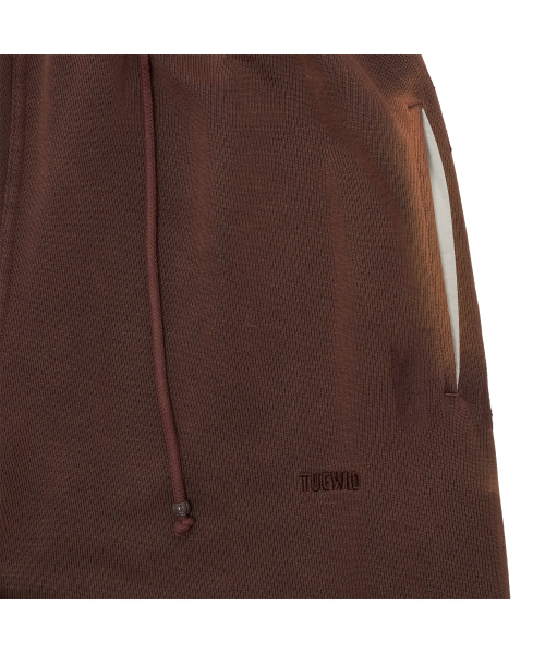 Tuewid classic embroidery sweatpants in raw edge lounge fit (bloody burgundy)