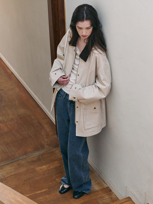RUBEN vintage half field jacket_BEIGE