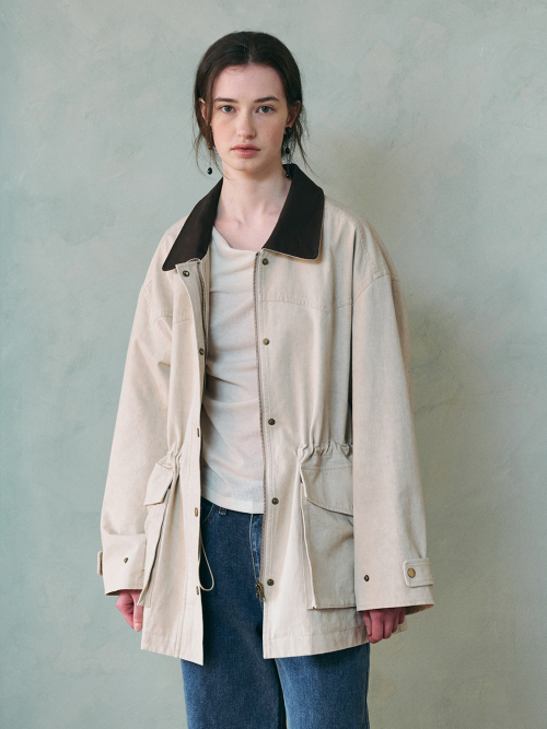 RUBEN vintage half field jacket_BEIGE