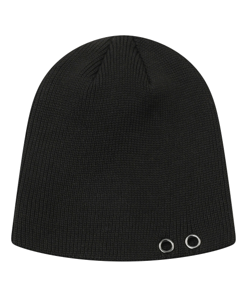 KORN CROSS LEATHER PATCH BEANIE UNISEX