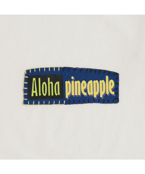 Aloha pineapple patchwork tee in white