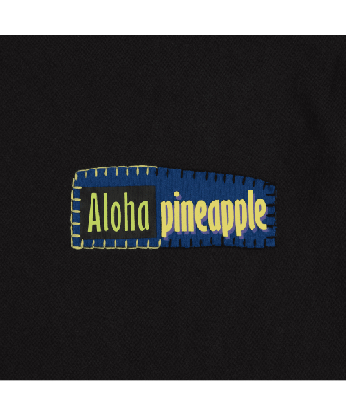 Aloha pineapple patchwork tee in charcoal