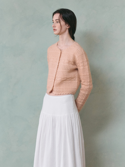 DALENA scasi mohair knit cardigan_PINK