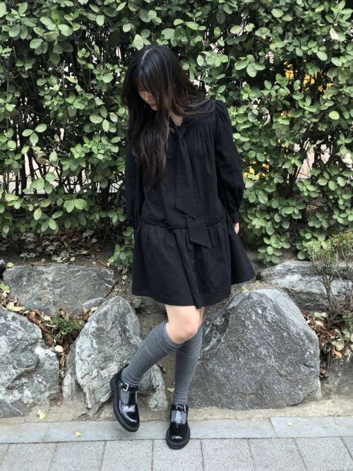 DARLENE bow neck dress