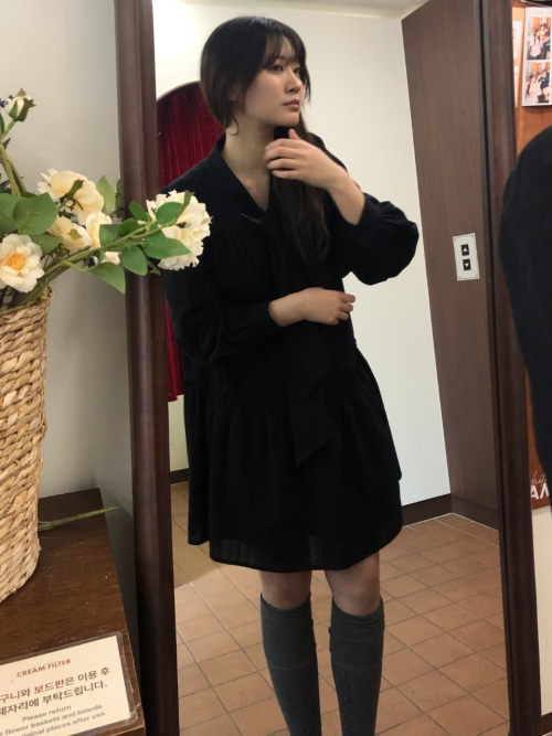 DARLENE bow neck dress