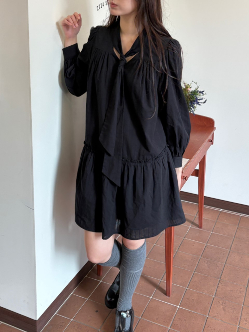 DARLENE bow neck dress