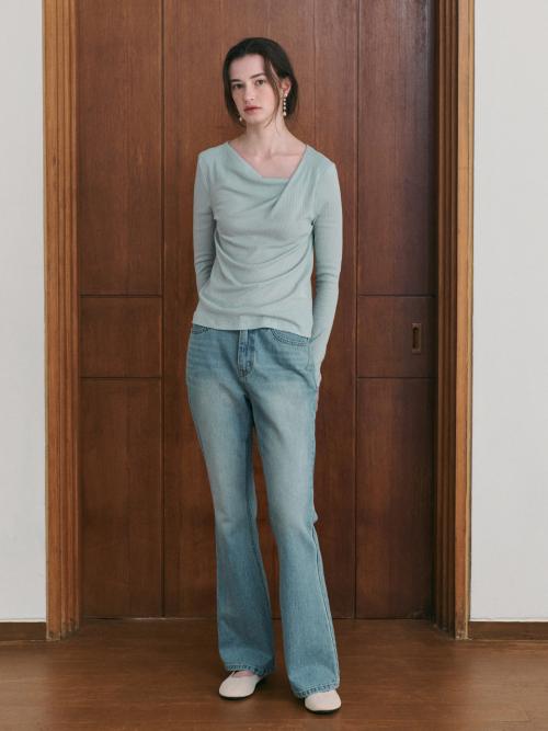 JAMIE bootcut denim pants_BLUE