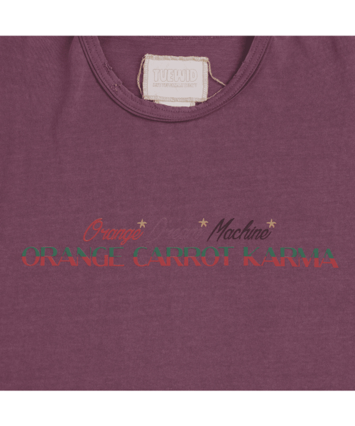 Orange carrot karma tee in plum