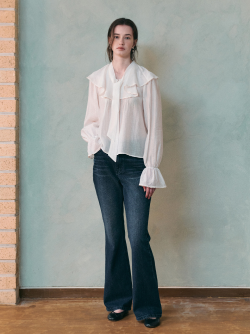 JAMIE bootcut denim pants_DEEP BLUE