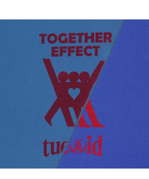 Tuewid together effect t-shirts in cobalt