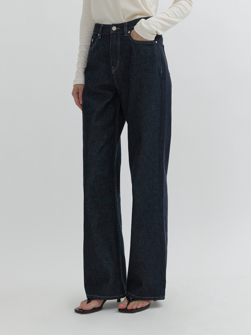 Semi Wide Denim Pants Blue AT6PAA084IN