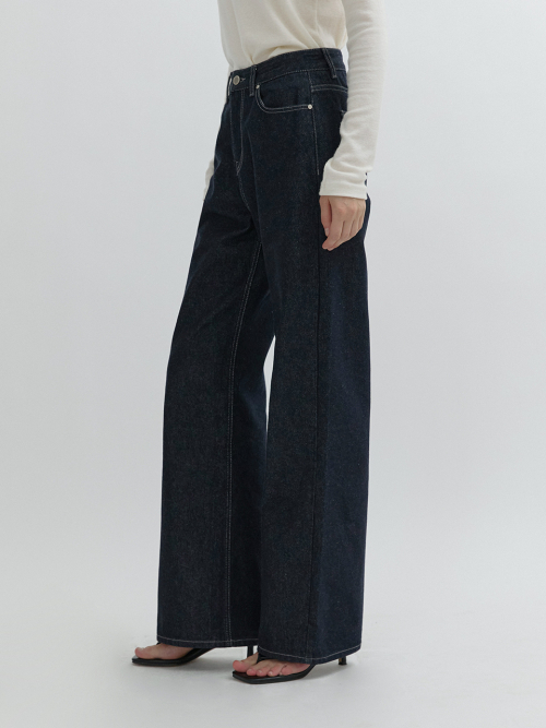 Semi Wide Denim Pants Blue AT6PAA084IN