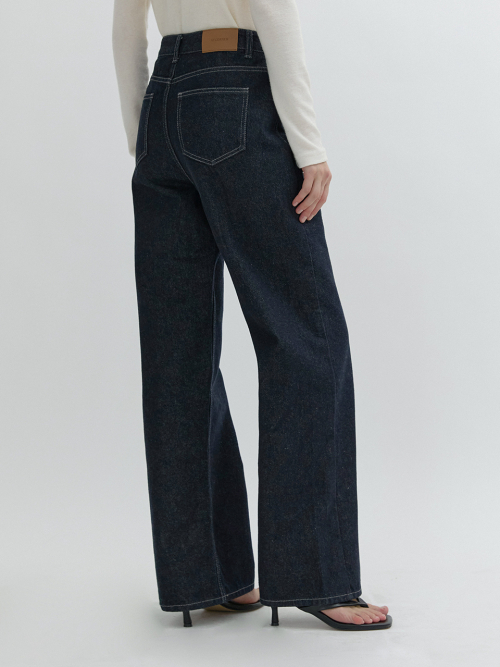 Semi Wide Denim Pants Blue AT6PAA084IN