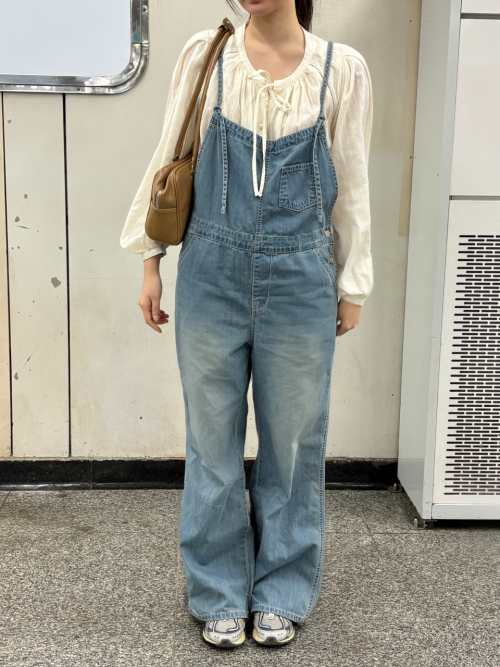 SIMEEZ overall denim pants_BLUE