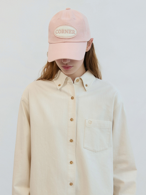 오벌 와펜 볼캡 핑크 AT5HEF005LP