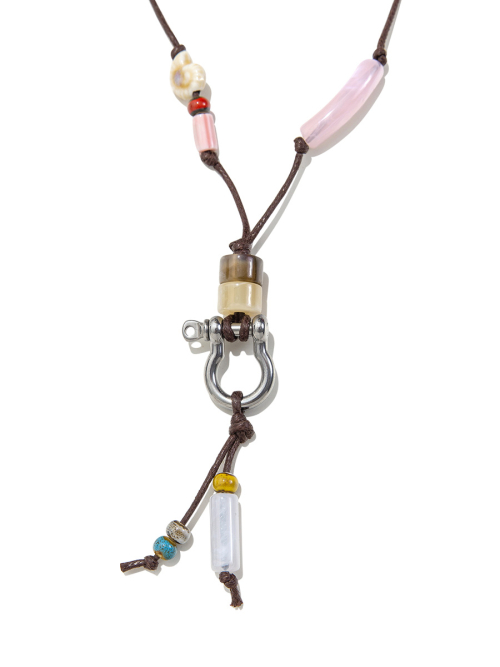 SOFT BEADS GLASSES HOLDER NECKLACE (BROWN)