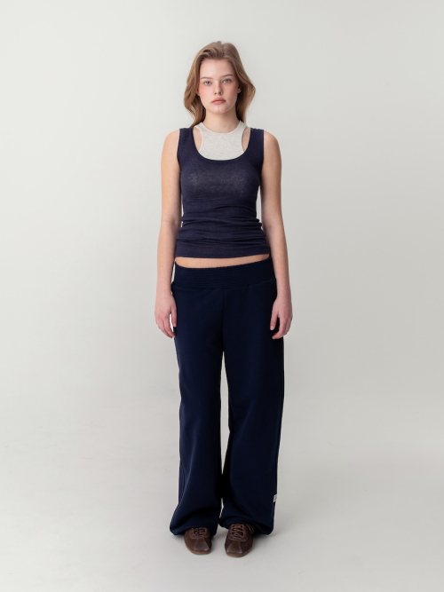 NOVA SMOKED STRING PANTS (NAVY)