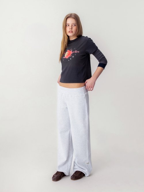 NOVA SMOKED STRING PANTS (MELANGE GRAY)