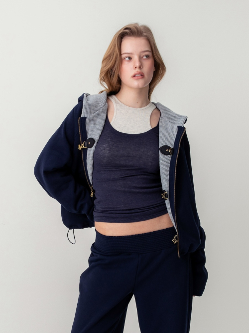 NOVA REVERSIBLE WAFFLE JACKET (NAVY)