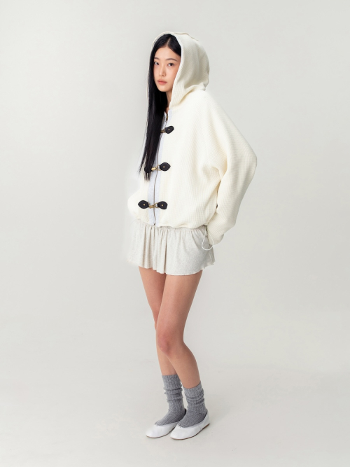NOVA REVERSIBLE WAFFLE JACKET (MELANGE GRAY)