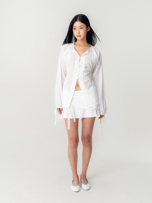 MISTY SHEER MINI SKIRT (WHITE)
