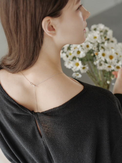 Linen Boat-neck Loosefit T-shirt Black AT6TSA020BK