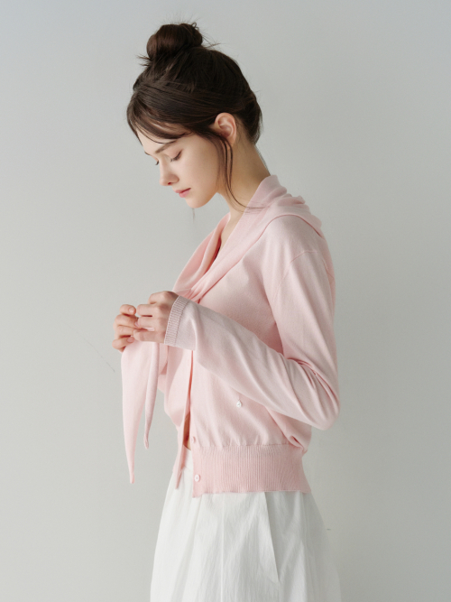 Multi-way Shawl Scarf Cardigan Light Pink AT6CDA008LP
