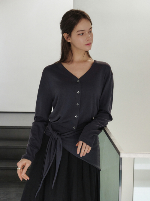 Multi-way Shawl Scarf Cardigan Charcoal AT6CDA008CC