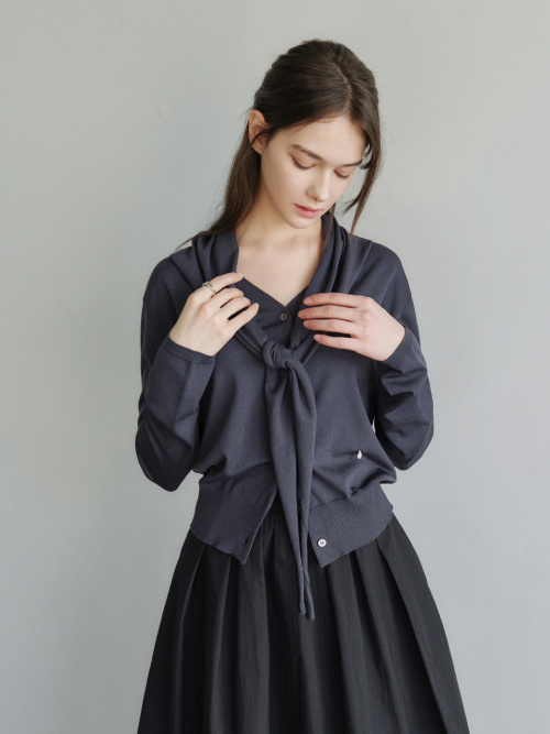 Multi-way Shawl Scarf Cardigan Charcoal AT6CDA008CC