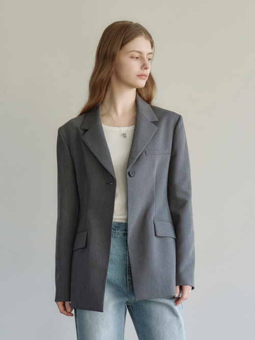 Slim-fit Jacket Blazer Grey AT6JAA003GE