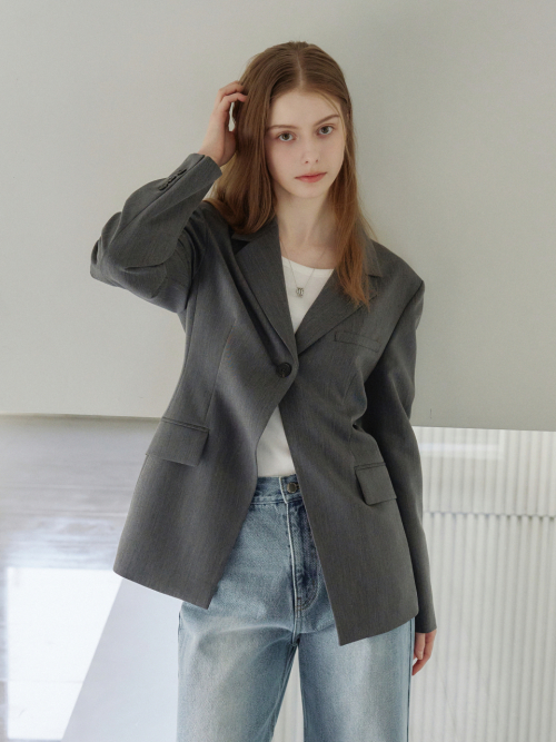 Slim-fit Jacket Blazer Grey AT6JAA003GE